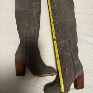 Grey Suede Over the Knee Boots. Perfect condition. Like new
